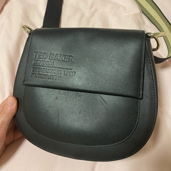 Ted Baker Branded Darcell Webbing Satchel Cross Body Bag (black) - Picture 2 of 10